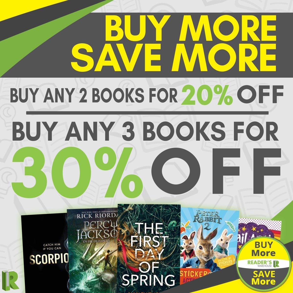 Buy More Books and Save More | Readers Warehouse