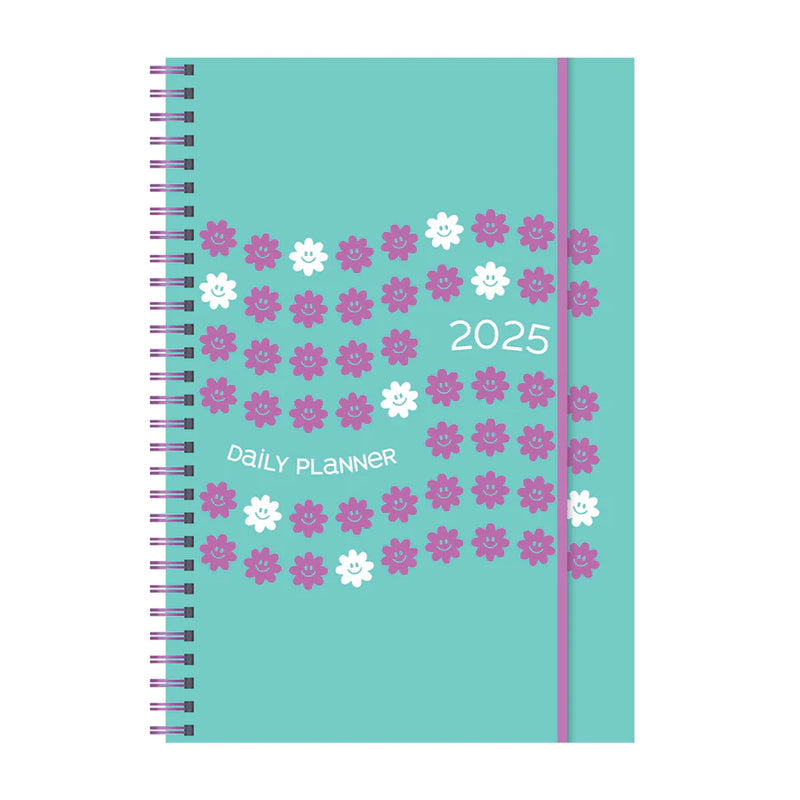 A5 Daily Planner 2025 Happy Flowers