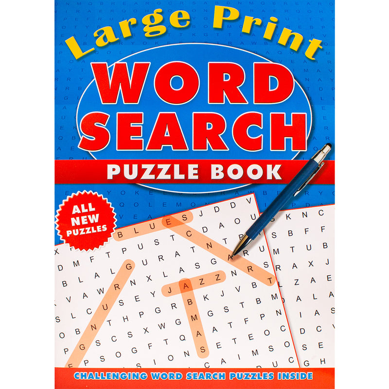 Word Search Large Blue Print Book