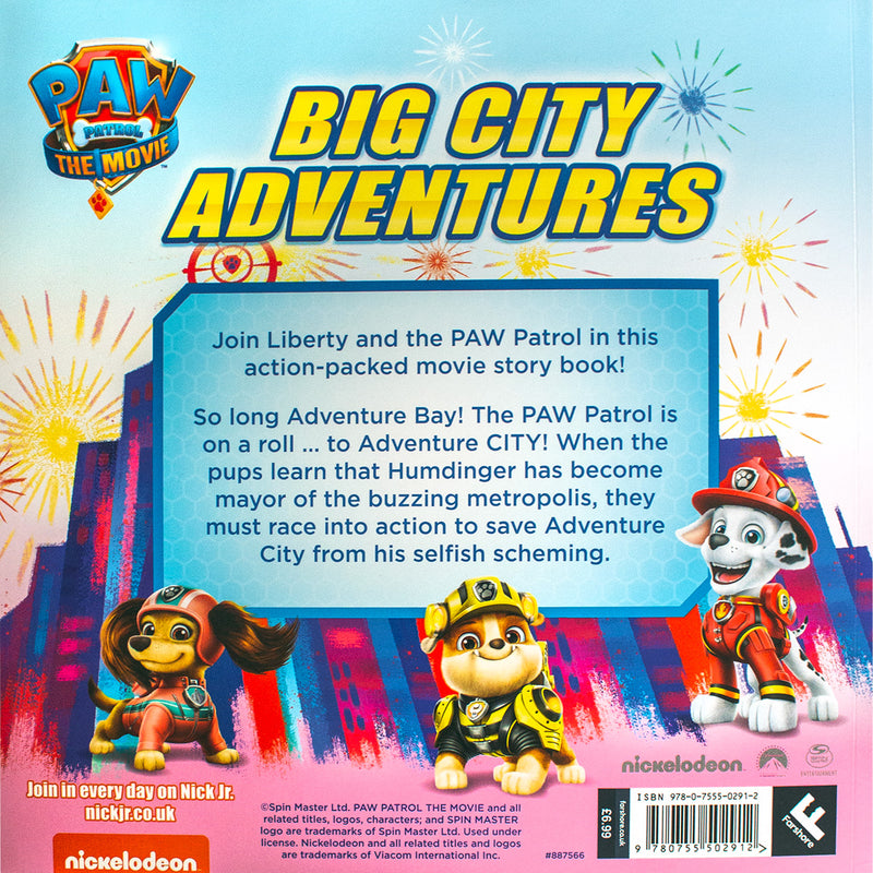 PAW Patrol Picture Book - The Movie - Big City Adventures