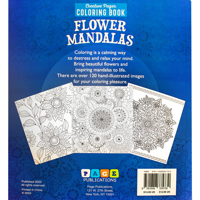 Flower Mandalas Coloring Book