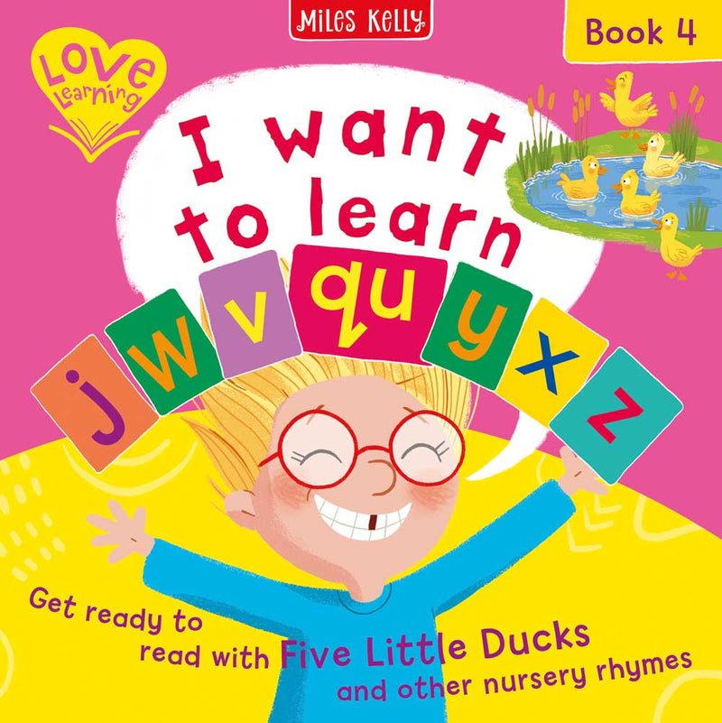 I want to learn: j w v qu x y z (Book 4)