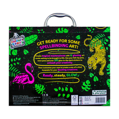 Colour And Carry: 7 Glow In The Dark Animal Activity Case