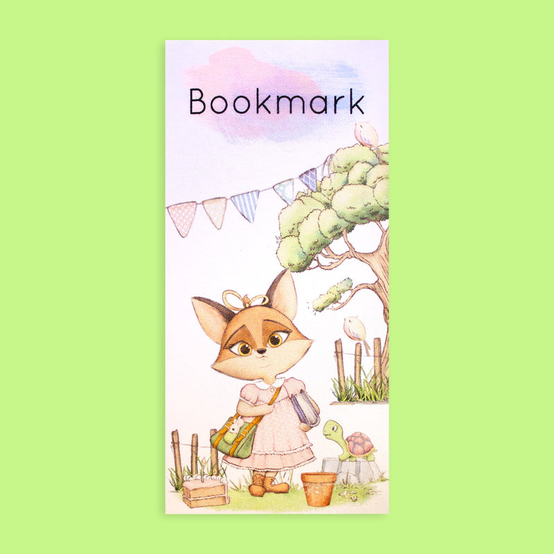 Bookmark Magnetic Long Garden Picnic Fox