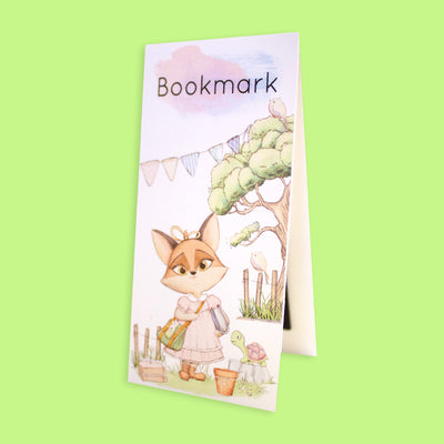 Bookmark Magnetic Long Garden Picnic Fox