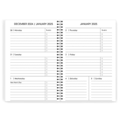 A5 Daily Planner 2025 Electric Marble