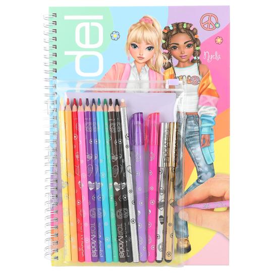 TopModel Colouring Book With Pen Set