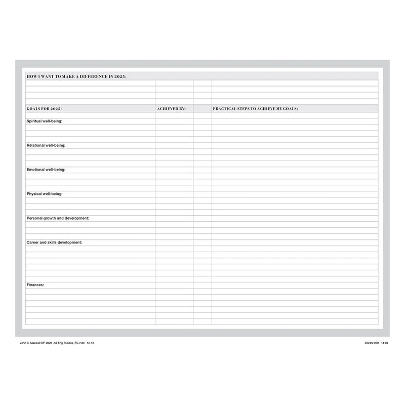 Daily Planner 2025 John Maxwell