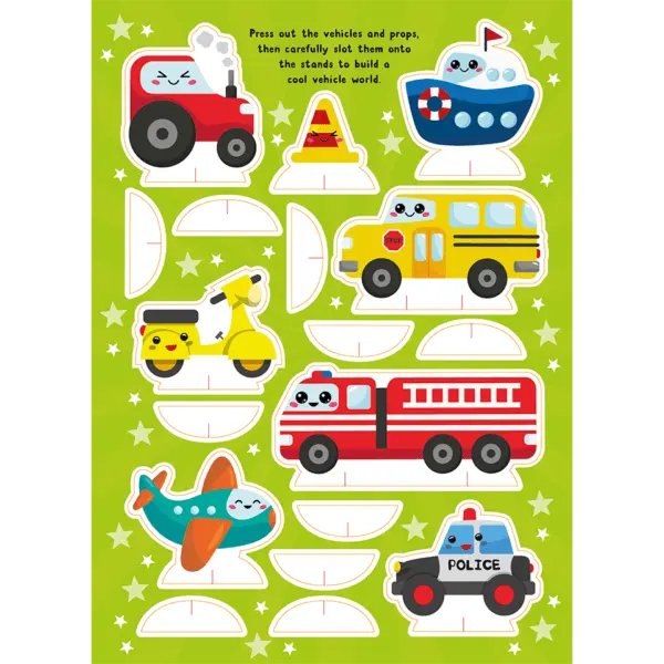 Fun Felt Sticker Activity Book: Busy Vehicles - Readers Warehouse