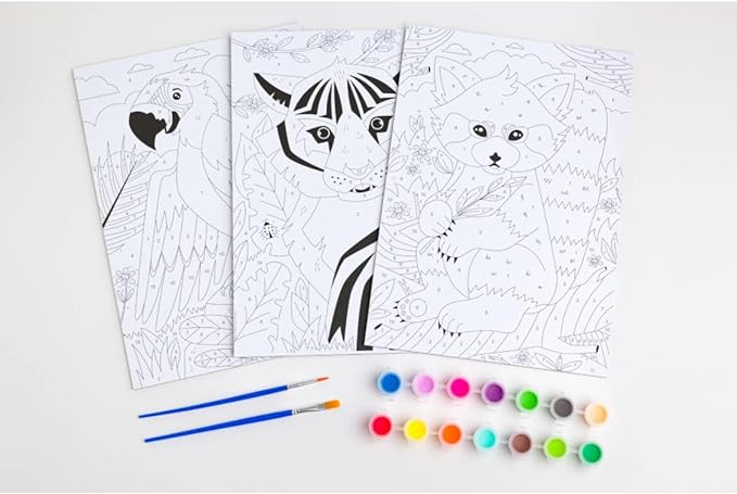 Paint by Numbers Triple Set Wild Animals Box Set - Readers Warehouse